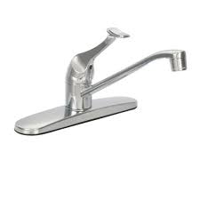 kitchen faucet in polished chrome grey