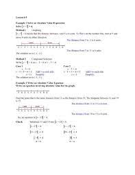 Sentences Involving Absolute Value