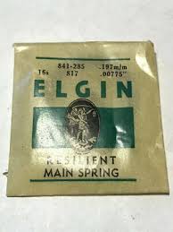 Elgin Factory Mainspring For 16s No 817 Steel 12 00