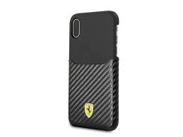 The bottom of the phone case have anti scratch design and ultra velvet cloth covered. Ferrari Iphone X Hard Case Black Carbon