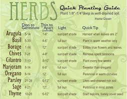 Vegetable And Herb Seed Germination Chart Town Country