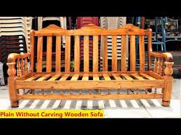Design Without Carving Wooden Sofa