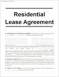 Lease Agreement Template Real Estate Forms