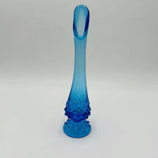 Vintage Fenton Art Glass Blue Hobnail