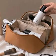 pu leather pouch travel cosmetics bag
