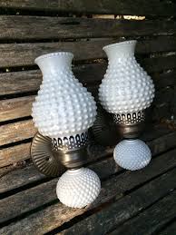 Pair Of Vintage White Milk Glass Look