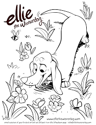 Pypus is now on the social networks, follow him and get latest free coloring pages and much more. Ellie The Wienerdog S Spring Coloring Page Ellie The Wienerdog