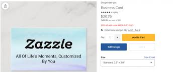 business card on zazzle