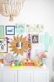 colorful craft room office reveal