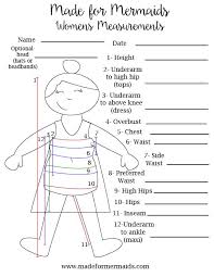 Free Printable Blank Measurement Chart For Boys Girls Women