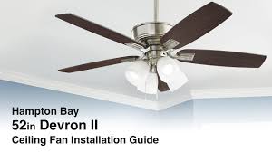install the 52in devron ii ceiling fan