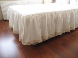 Ivory Cotton Bedskirt Custom Drop 14 18