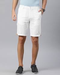 white shorts 3 4ths for men by