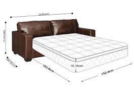 coburg 3 seater brown leather sofa bed