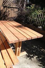 How To Make A Patio Sized Picnic Table