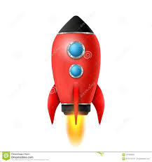 Vector Illustration Of Realistic 3d Rocket Space Ship Launch