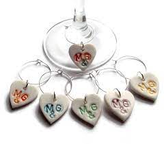 Personalised Wine Glass Charms By