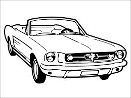 More than 5.000 printable coloring sheets. Vintage Old School Mustang Convertible Coloring Page Coloringbay