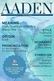 Aaden Name Meaning & Origin | Middle Names for Aaden