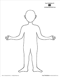 Body Template Outline Boy Or Girl A To Z Teacher Stuff Printable