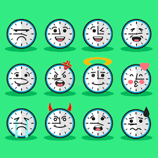 It is cool your late for school. Flat Clock Emojis Stock Vector Illustration Of Clock 89307968