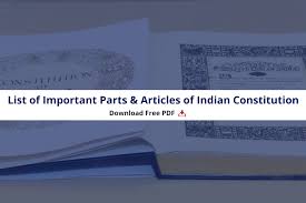 parts articles of indian consution