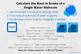 In Grams Of A Single Water Molecule