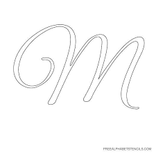printable cursive letter stencils