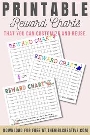 printable reward chart the girl creative