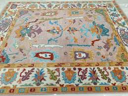 handmade pink oushak rug quick ship
