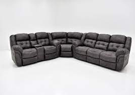 denton reclining sectional sofa gray