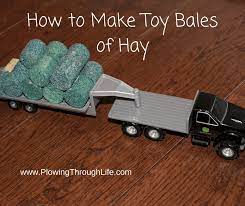 how to make toy round bales of hay