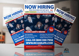 Mca Flyers And Business Cards Now Hiring Agents Flyer