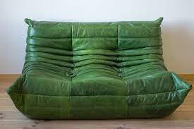 dubai green leather togo 2 and 3 seat