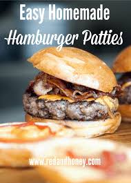 easy homemade burger patties red and