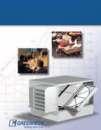 Greenheck Fan Energy Recovery Ventilator Erv Users Manual