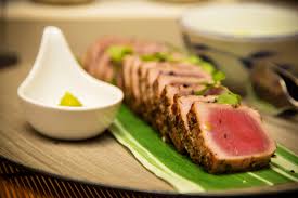 seared tuna steaks with wasabi cream