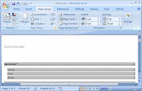 Ms Word 2007 Create A Different Header For The First Page