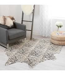 baby zebra print cowhide rug fursource com