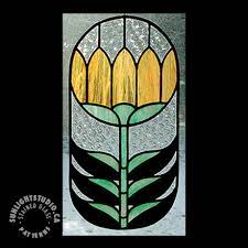 art deco sunflower stained glass