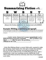 List Of Summary Anchor Chart Pictures And Summary Anchor