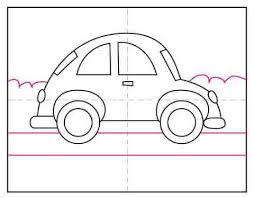 Take a sharp pencil and lightly draw a long, narrow rectangle on your paper. How To Draw An Easy Car Art Projects For Kids
