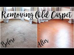 how to remove carpet with wood floors