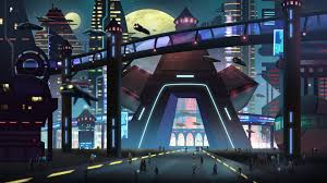 stars 4k sci fi cityscape