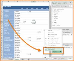 excel mixed pivot table layout