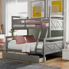 Twin Over Full Bunk Bed W Two Storage