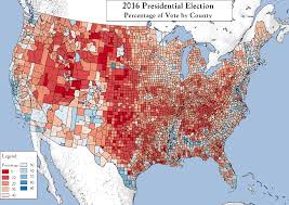 Map 2016 Presidential Election Percentage Of Vote By