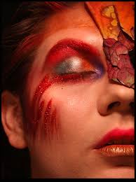halloween makeup autumn glam rock style