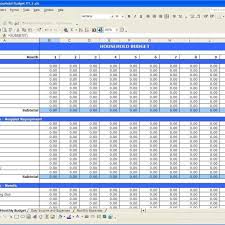 Household Budget Excel Templates Inside Free Household Budget