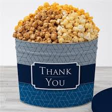 corporate thank you popcorn tin by